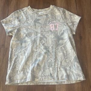 Aeropostale Kids Camouflage Tee - Gray and Pink